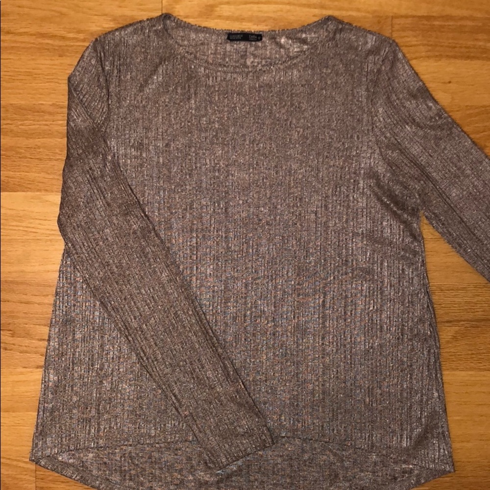 Zara Shimmery Pink Top